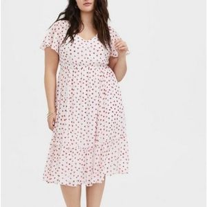 NWOT Torrid maxi dress with hearts size 3 or 24w